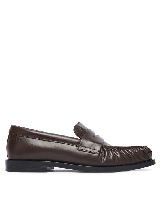 Calvin Klein Lordsy Round Loafer Lth HW0HW03126 Brązowy ciemny