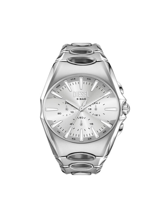 Diesel Zegarek D-Curve Chronograph DZ4694 Srebrny