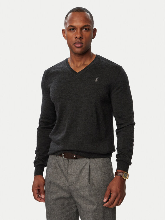 Polo Ralph Lauren Sweter 710941105003 Szary Regular Fit
