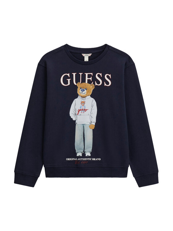 Guess Bluza L6YQ07 K4049 Granatowy Regular Fit