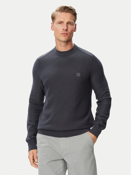 BOSS Sweter Arion 50527584 Granatowy Regular Fit