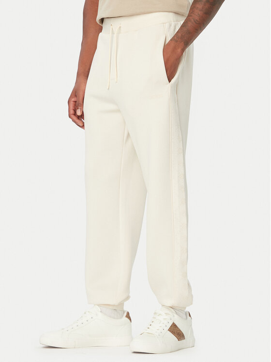 Guess Spodnie dresowe Z6BB03 K6544 Kremowy Regular Fit