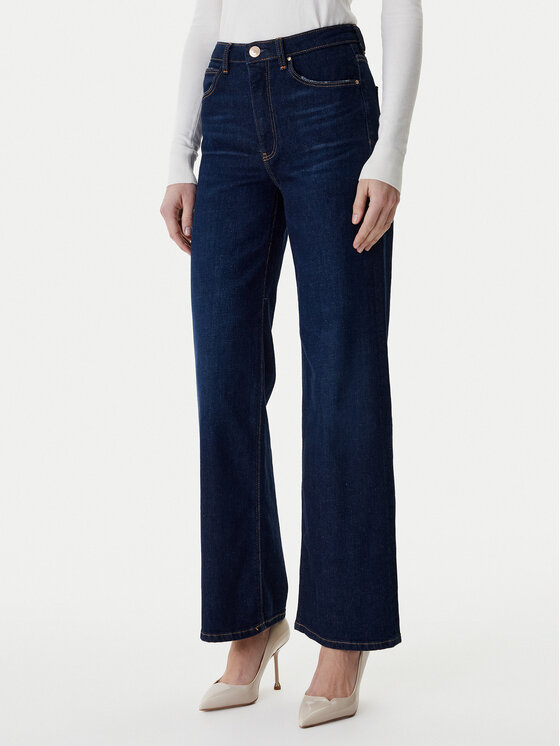 Guess Jeansy W6RA1A D6881 Granatowy Wide Leg