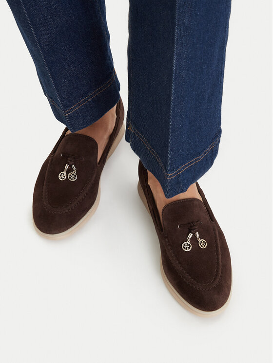 Guess Loafersy FLTNAI SUE14 Brązowy