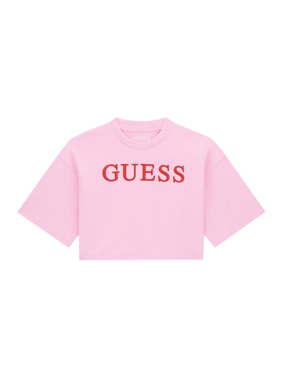 Guess T-Shirt J6RI11 KCNQ4 Różowy Oversize