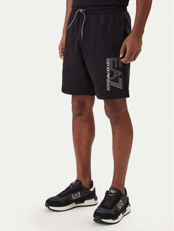 EA7 Emporio Armani Szorty sportowe 7M001315 AF13512 Czarny Regular Fit