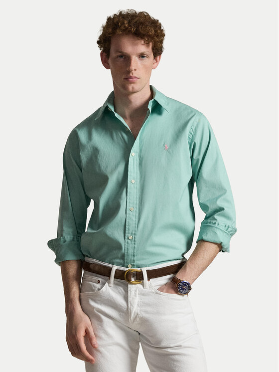 Polo Ralph Lauren Koszula 710B20512008 Zielony Custom Fit