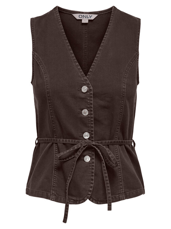 ONLY Top Silla 15374051 Brązowy Regular Fit