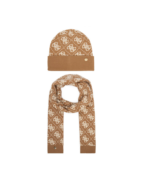 Guess Zestaw szalik i czapka GFBOX WP6401 Beżowy