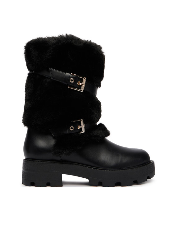 Guess Botki FLFYAF FUR10 Czarny