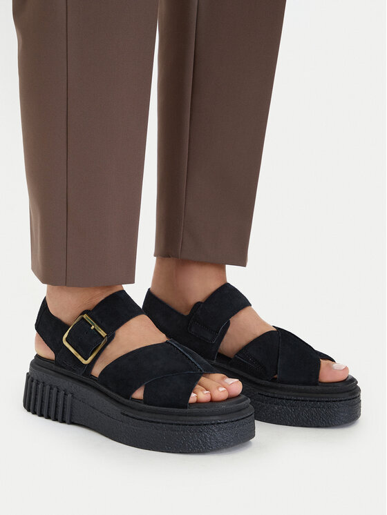Clarks Sandały Evamar Wish 26181199 Czarny