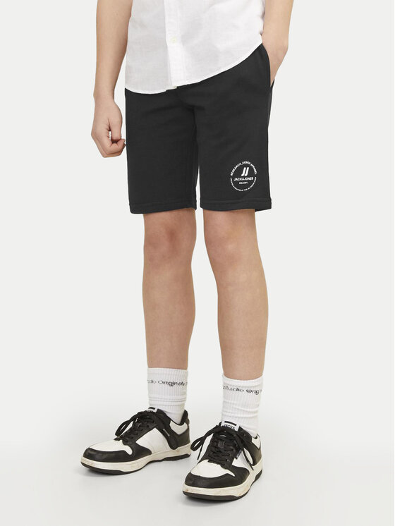 Jack & Jones Junior Szorty sportowe Swift 12249966 Czarny Slim Fit