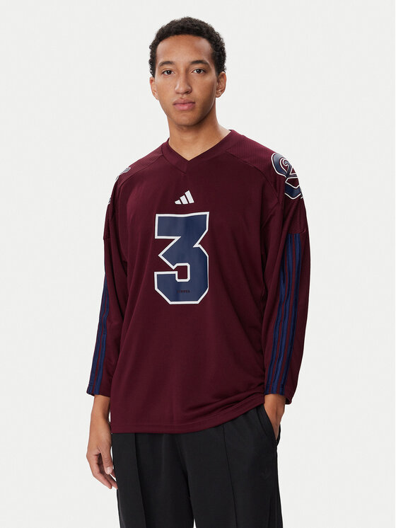 adidas Longsleeve Stadium Jersey KF7318 Bordowy Loose Fit