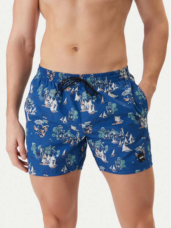 BOSS Szorty kąpielowe Piranha 50508844 Niebieski Regular Fit