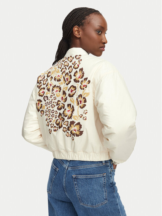 adidas Kurtka bomber X Farm Rio Bomber KR0283 Kremowy Regular Fit