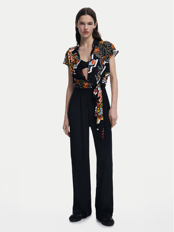 Desigual Kombinezon Paisley 25SWPW20 Czarny Regular Fit