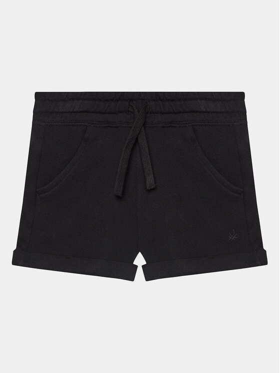 United Colors Of Benetton Szorty sportowe 3J68C901C Czarny Regular Fit