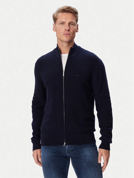 Gant Kardigan 8050334 Granatowy Regular Fit