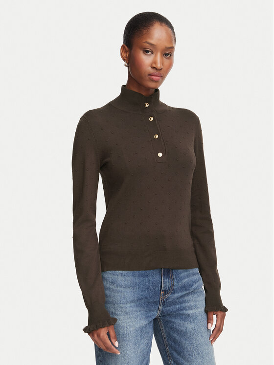 Marella Sweter Emme by Marella Onde 2625366101 Brązowy ciemny Regular Fit