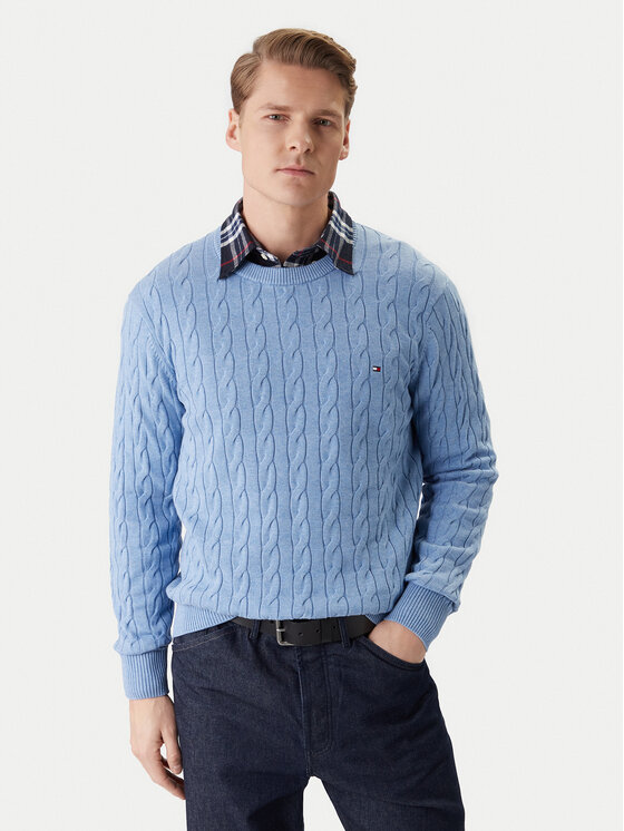 Tommy Hilfiger Sweter MW0MW33132 Niebieski Regular Fit