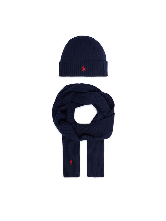 Polo Ralph Lauren Zestaw szalik i czapka 7,10951E+11 Granatowy