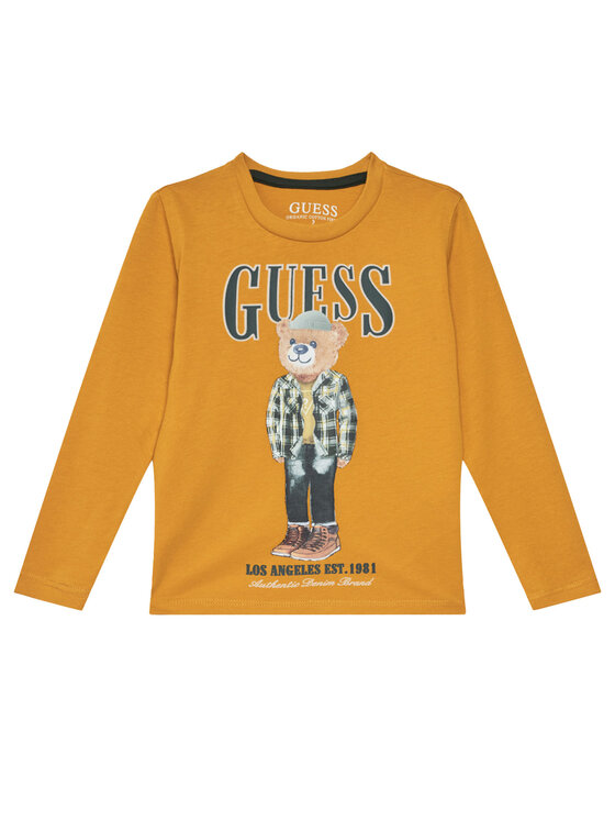 Guess Bluzka N5BI04 I3Z14 Żółty Regular Fit