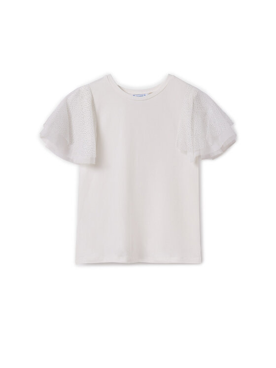 Mayoral T-Shirt 6022 Écru Regular Fit