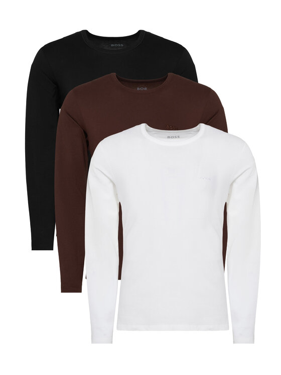 BOSS Komplet longsleeve 50492321 Brązowy Regular Fit