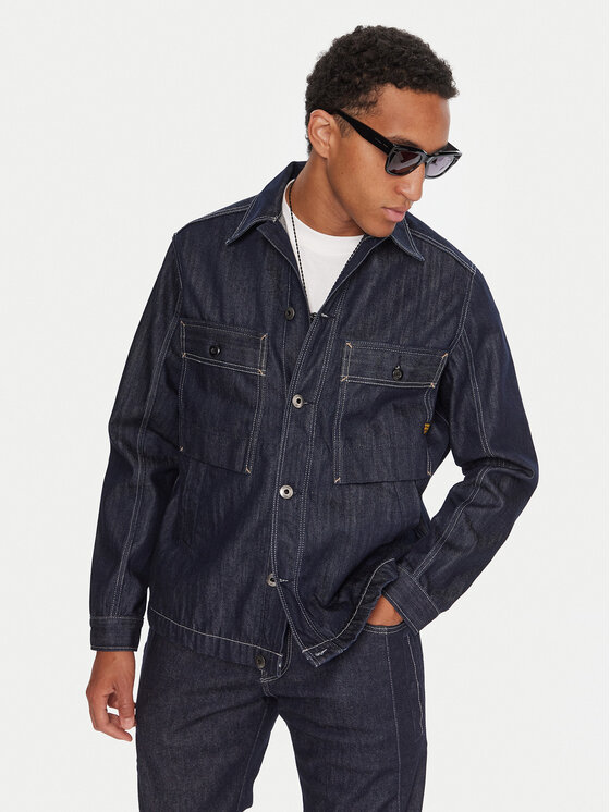 G-Star Raw Koszula jeansowa Mosa D26462-D577 Granatowy Relaxed Fit