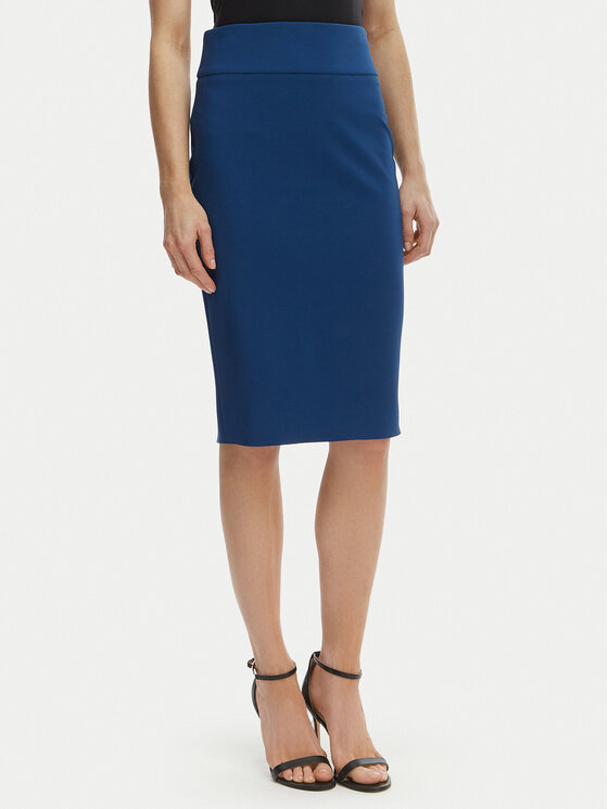 Rinascimento Spódnica ołówkowa CFC0128651003 Niebieski Slim Fit
