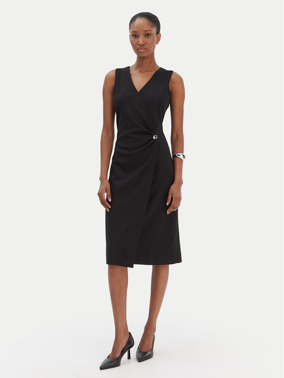 Calvin Klein Sukienka koktajlowa LV044E047G Czarny Slim Fit