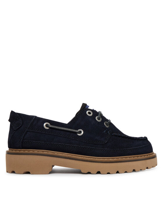Tommy Jeans Półbuty Tjw Archive '01 Low Boat Shoe EN0EN03157 Granatowy