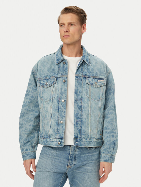 Calvin Klein Jeans Kurtka jeansowa LV04RG764G Niebieski Regular Fit