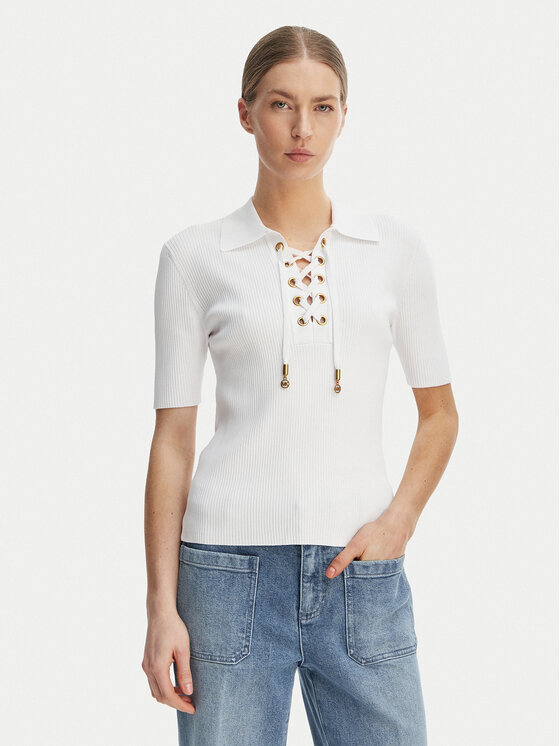 MICHAEL Michael Kors Bluzka MS661FZ5ZV Biały Slim Fit