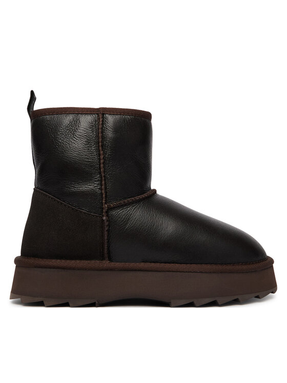 EMU Australia Śniegowce Sharky Mini Town Flatform W13340 Brązowy ciemny