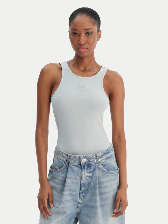Guess Top W6RP39 KD092 Zielony Regular Fit