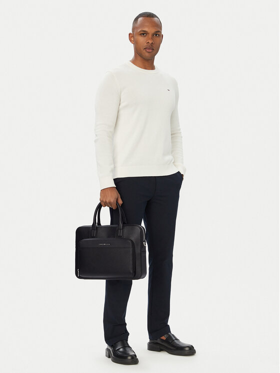 Tommy Hilfiger Torba na laptopa Th Central Slim Computer Bag AM0AM14730 Czarny