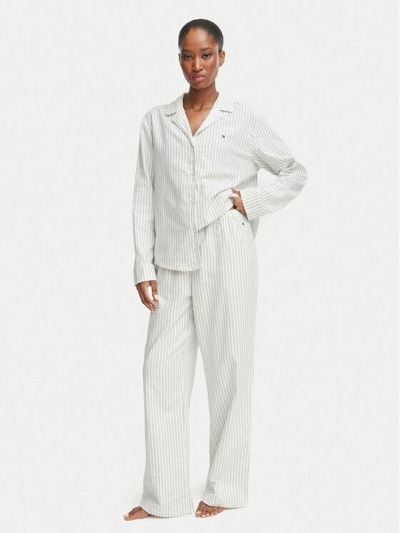 Tommy Hilfiger Piżama UW0UW06604 Szary Regular Fit