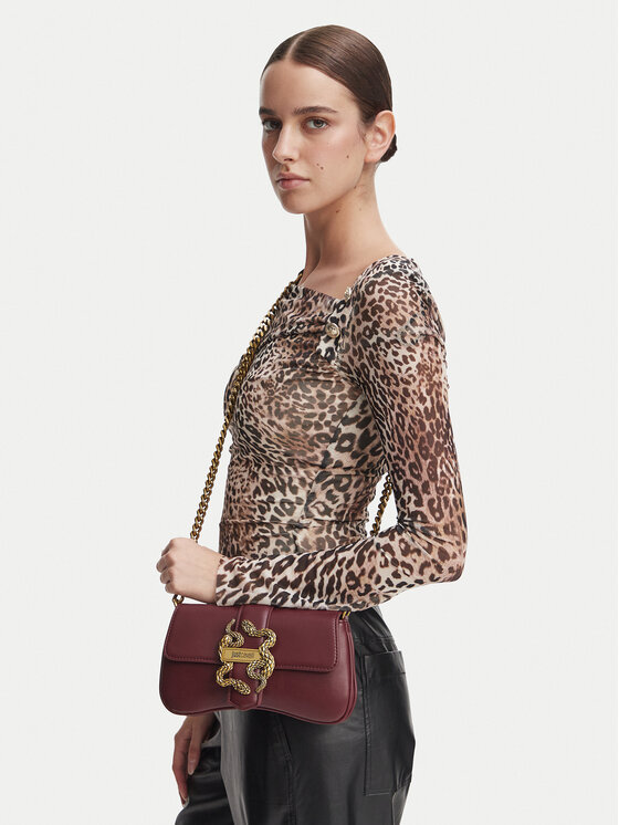 Just Cavalli Torebka Iconic Snakes 81RA4BA7 ZSA89 Czerwony ciemny