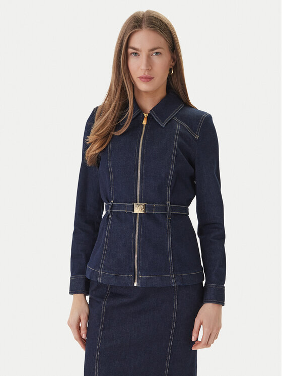 Luisa Spagnoli Kurtka jeansowa Vigana 542808 Granatowy Slim Fit
