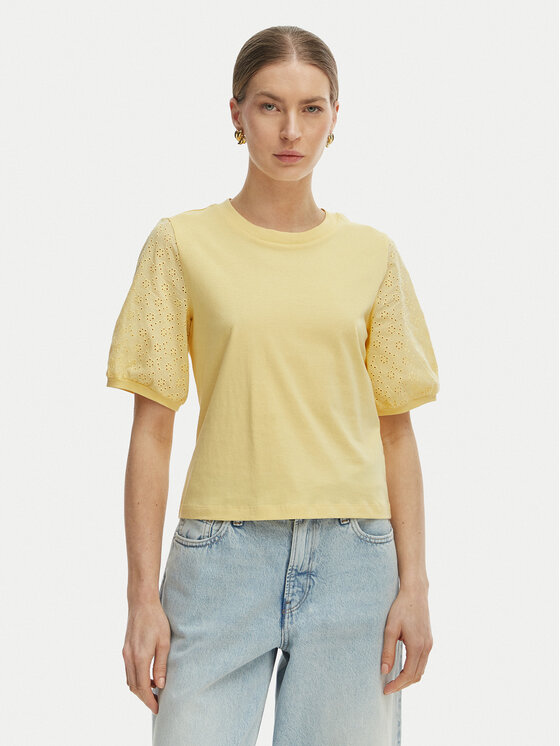 Vero Moda Bluzka Janni 10340706 Żółty Regular Fit