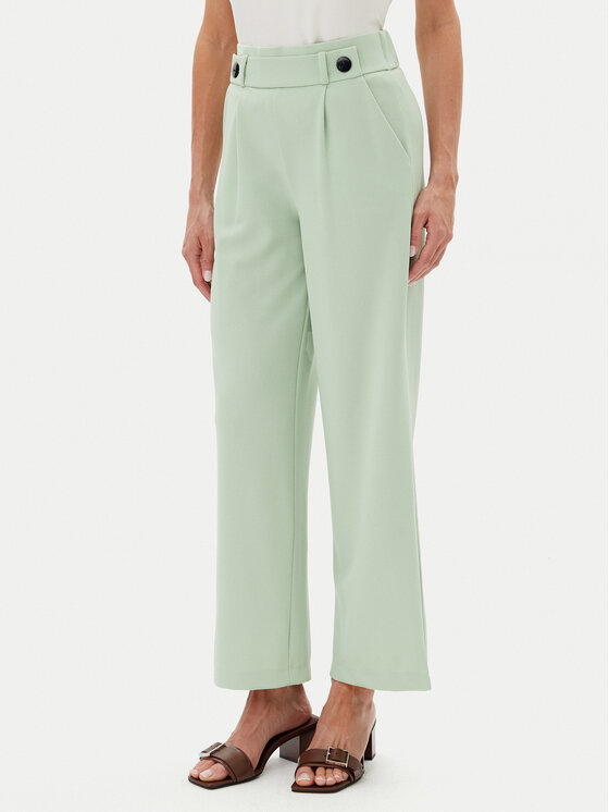 JDY Spodnie materiałowe Geggo 15208430 Zielony Wide Leg