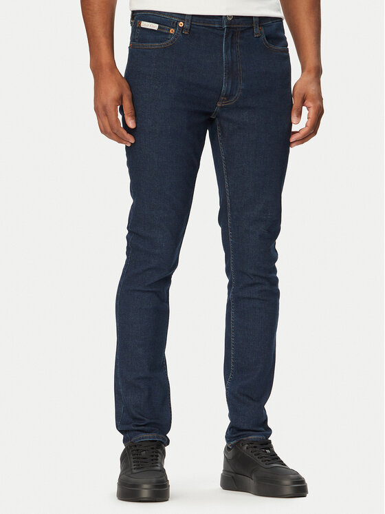 Calvin Klein Jeans Jeansy LV04RG792G Granatowy Skinny Fit