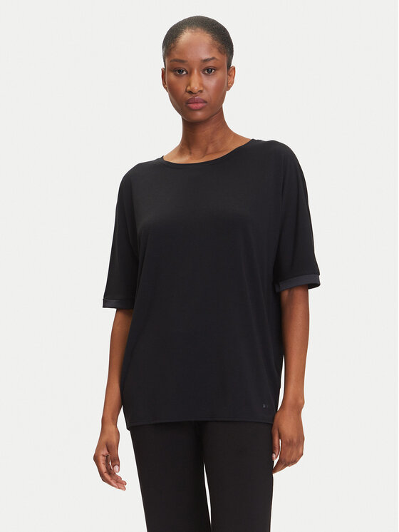 BOSS Koszulka piżamowa Sheen 50545569 Czarny Relaxed Fit
