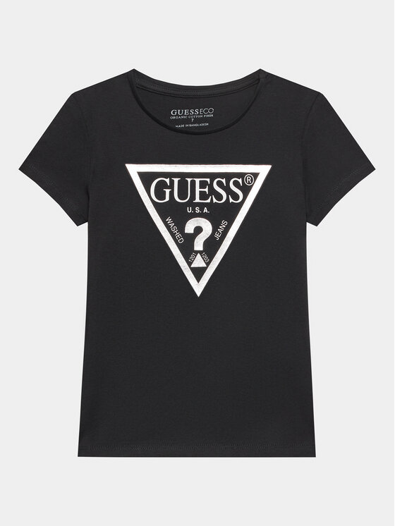 Guess T-Shirt J73I56 K8HM0 Czarny Regular Fit