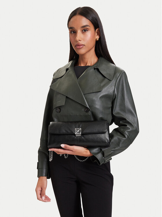 Calvin Klein Torebka Emblem Hw Padded Clutch LV04F1240G Czarny