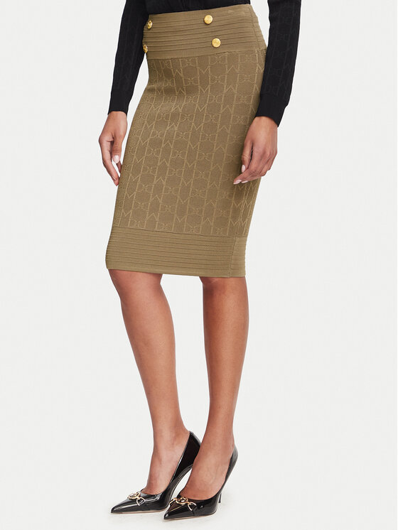 Marciano Guess Spódnica ołówkowa G6YD07 Z1013 Brązowy jasny Slim Fit