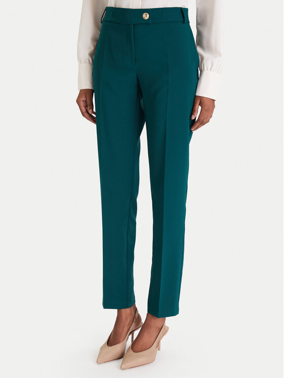 Rinascimento Chinosy CFC0126225003 Zielony Slim Fit