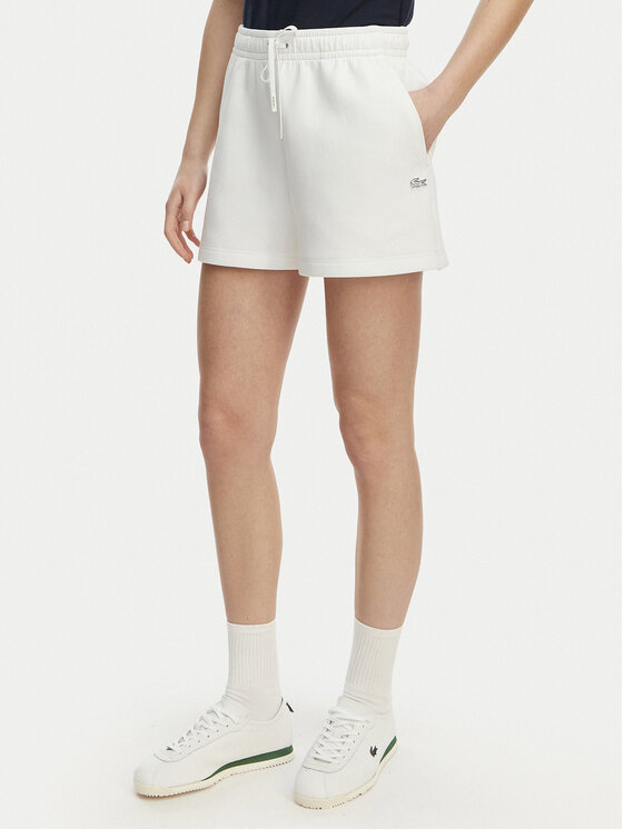 Lacoste Szorty sportowe GF9991 Biały Regular Fit
