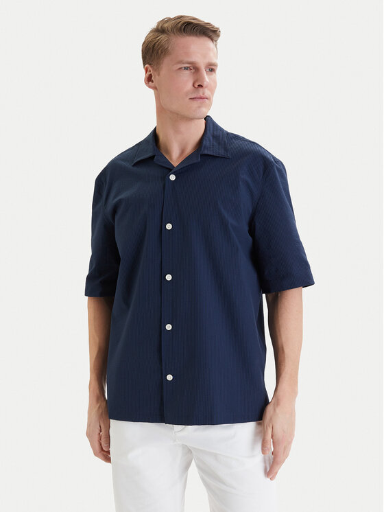 Tommy Hilfiger Koszula MW0MW42645 Granatowy Regular Fit
